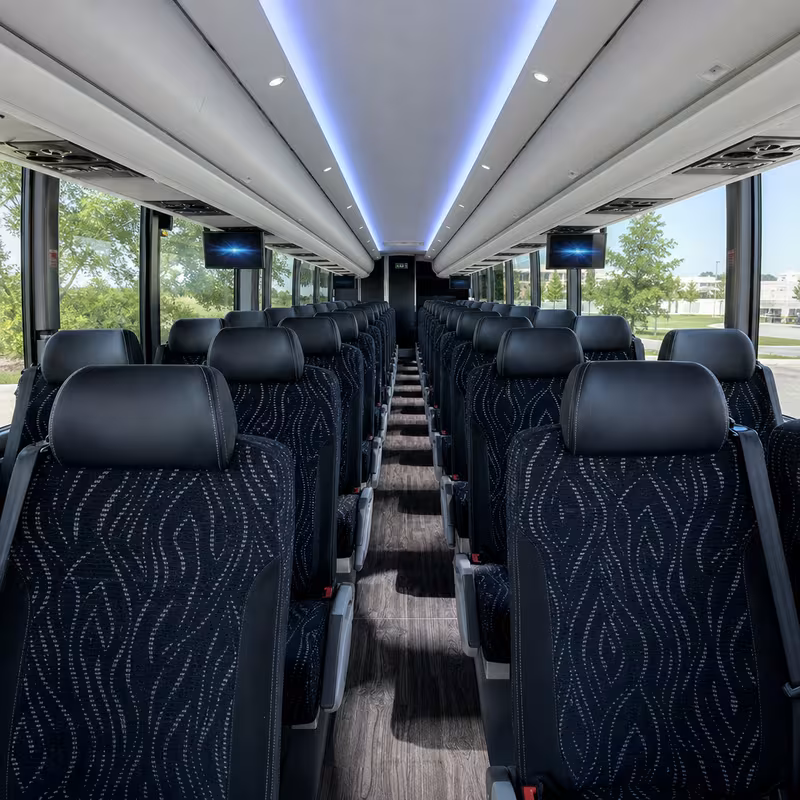 40-56 Passenger Charter Bus Interior