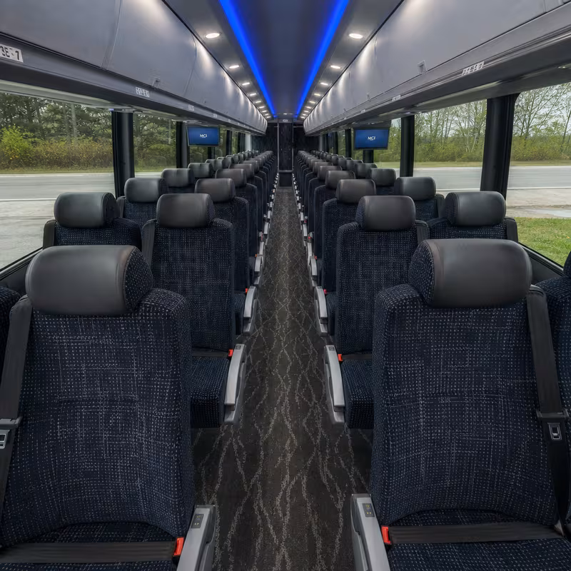 40-56 Passenger Charter Bus Interior
