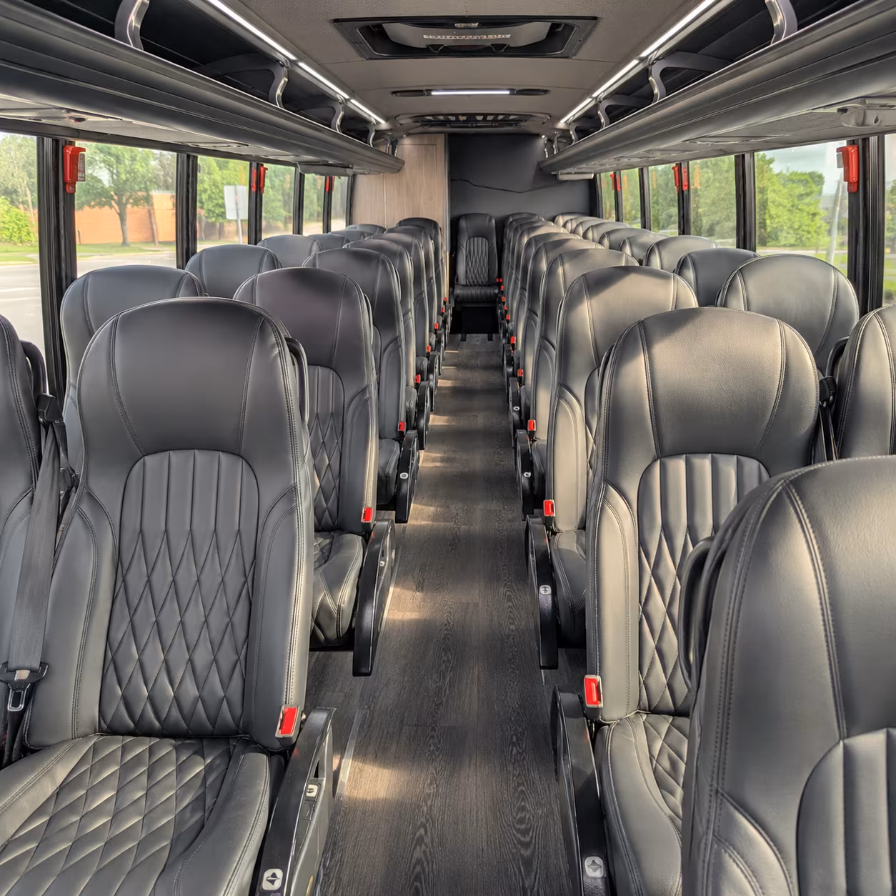 Salinas Airport Shuttle & Transportation party bus interior