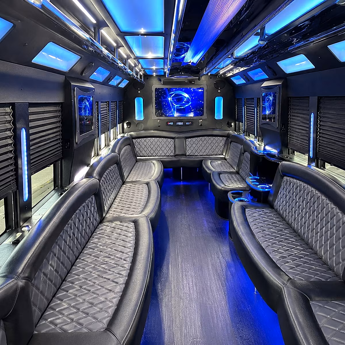 Salinas Bachelor & Bachelorette Transportation party bus interior