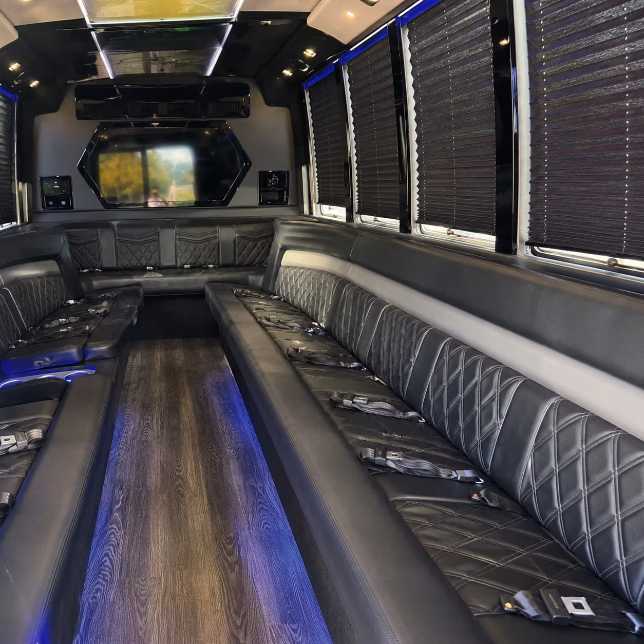 Salinas Birthday, Sweet 16, & Quinceañera Transportation party bus exterior