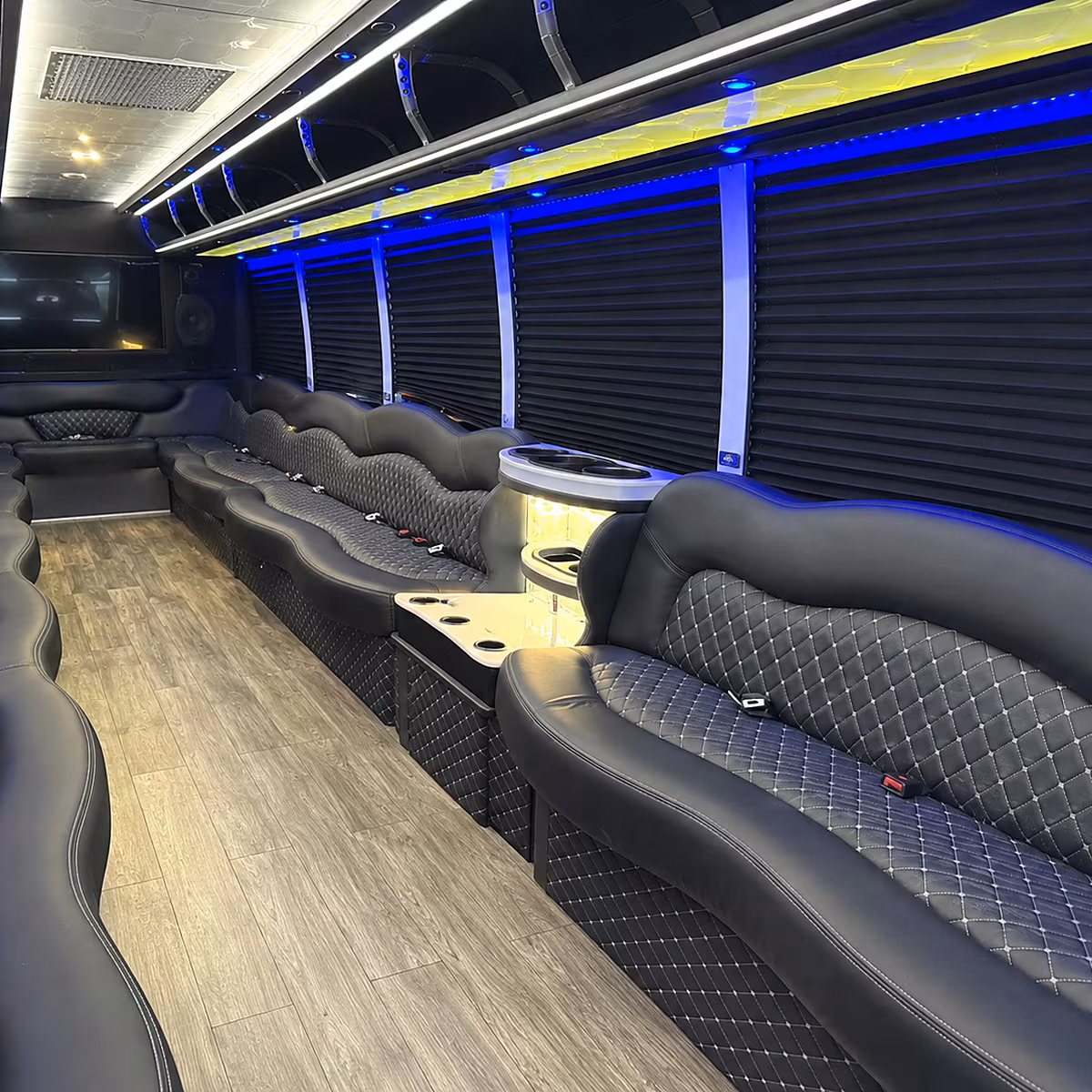 Salinas Concert & Music Festival Transportation party bus interior