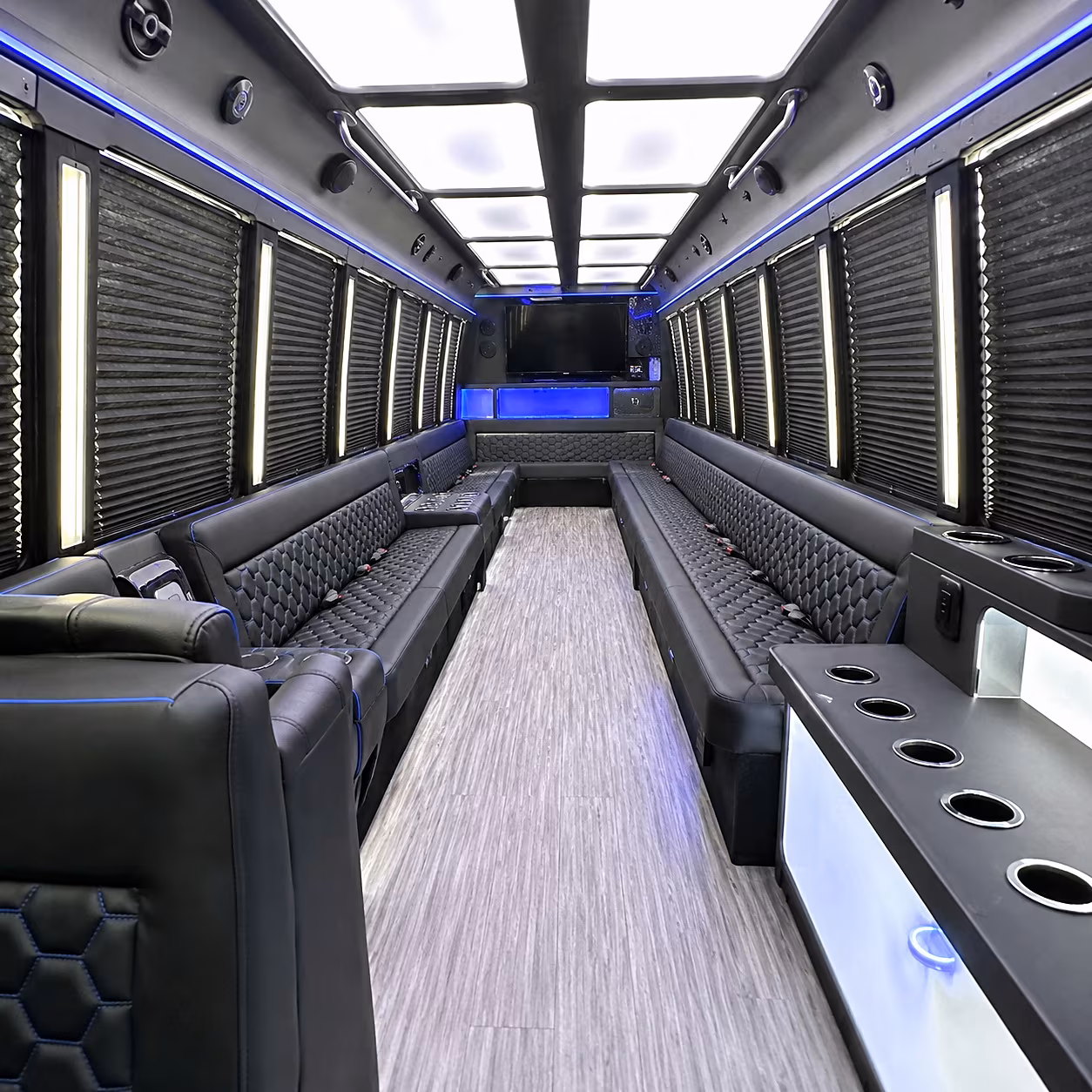 Salinas Prom & Homecoming Transportation party bus interior
