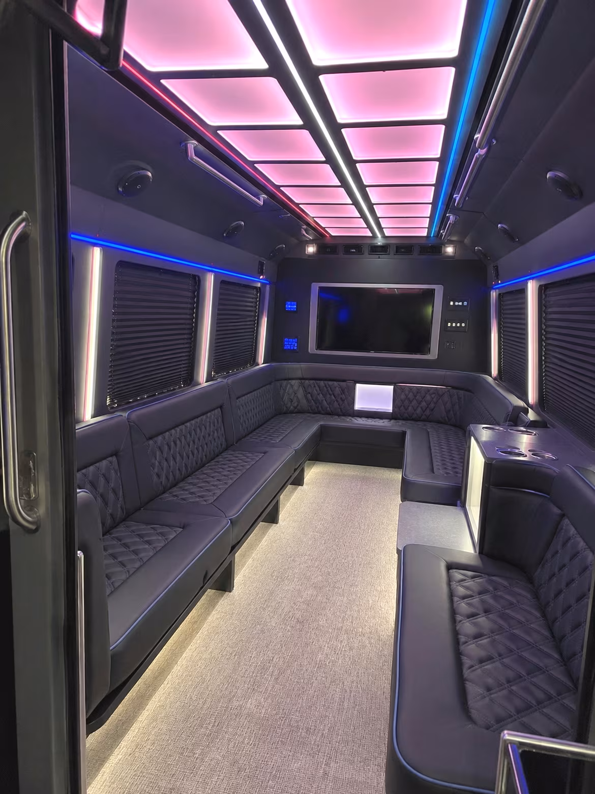 Salinas Sporting Event Transportation party bus interior
