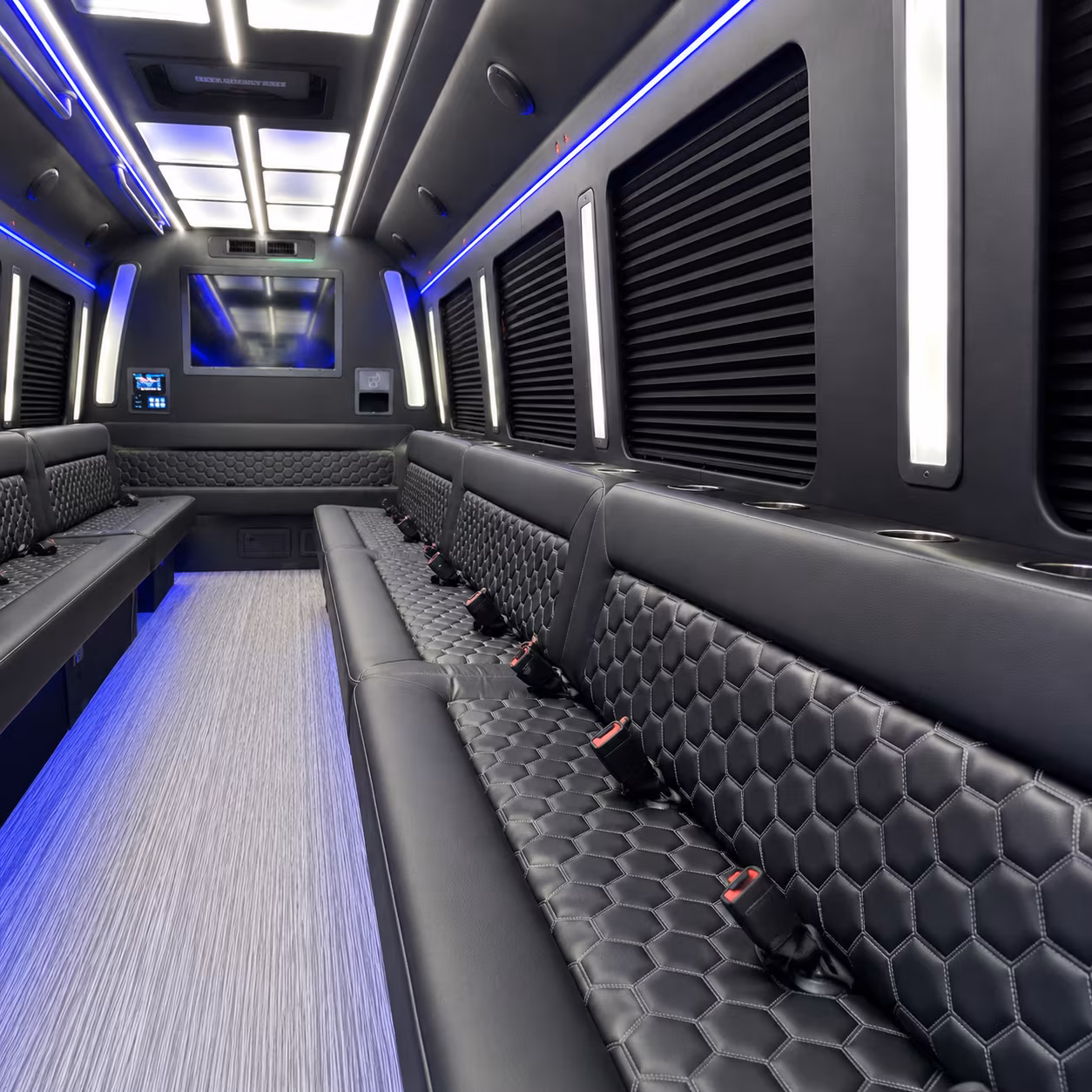 Salinas Sporting Event Transportation party bus interior