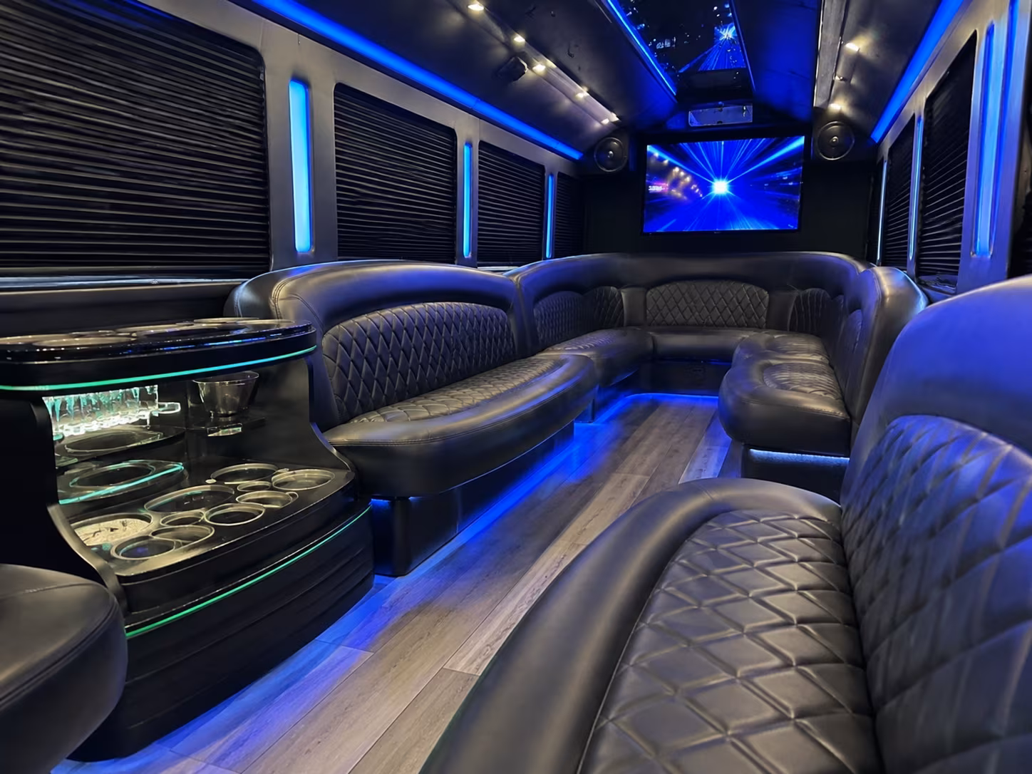 Salinas Wedding Transportation party bus exterior