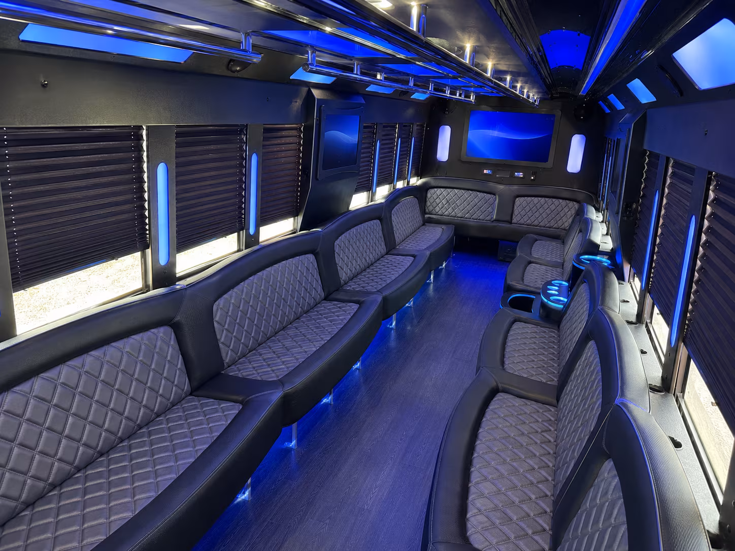 Salinas Wedding Transportation party bus interior