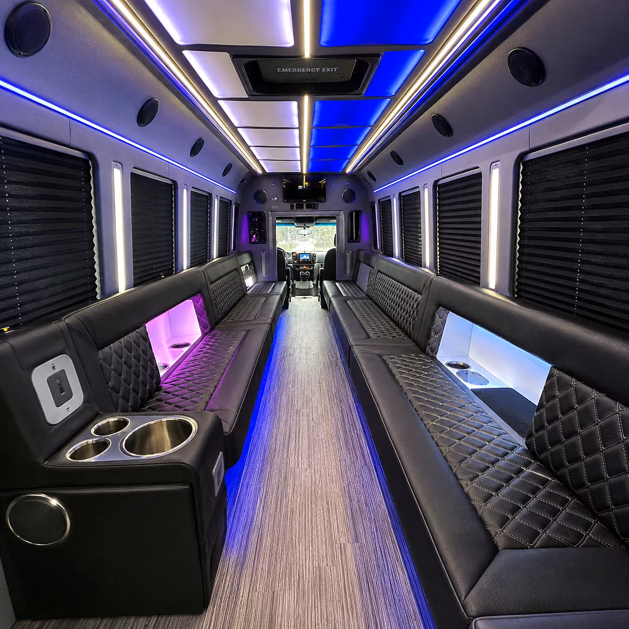 Salinas Winery Tour & Pub Crawl Transportation party bus interior