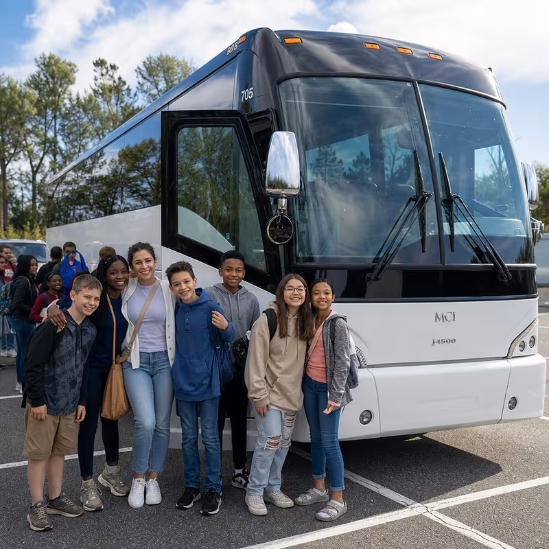 Passengers loading luggage while boarding an Salinas group shuttle