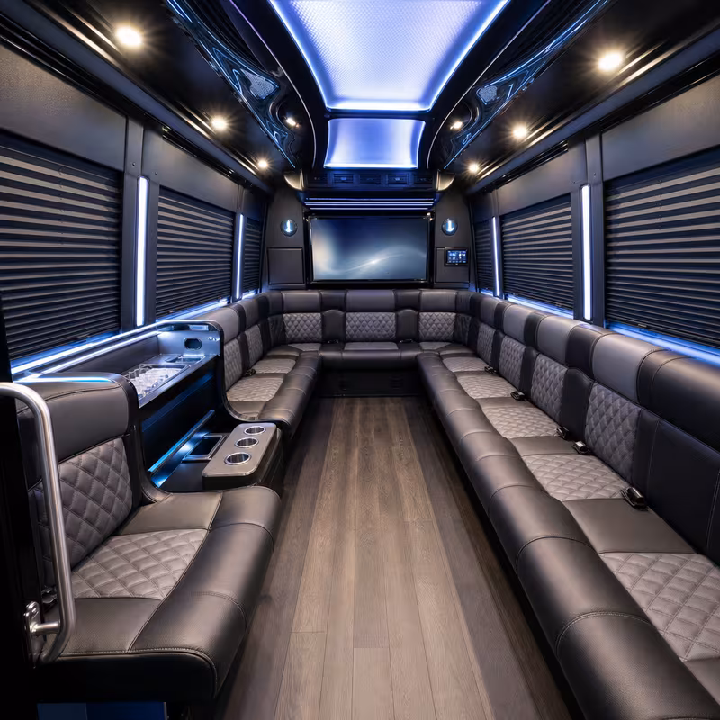 14 Passenger Sprinter Limo Interior